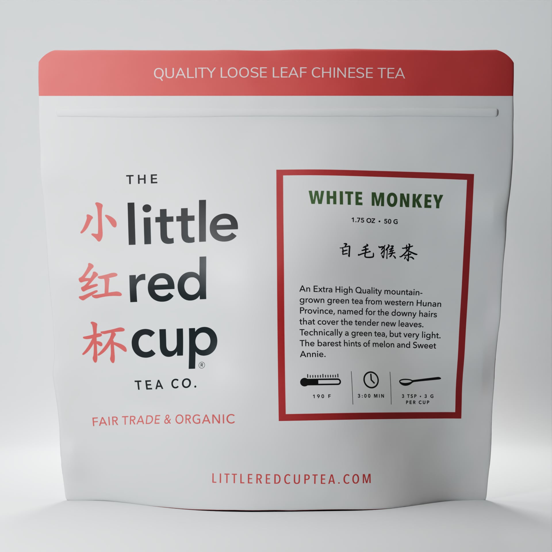 White monkey Pouch Organic Tea