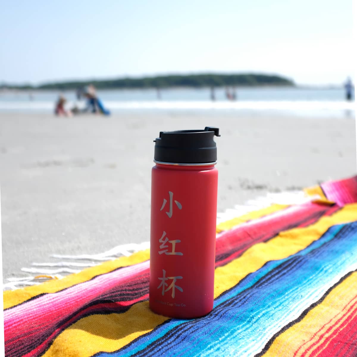 Stainless Tea Flask Insulated Hot or Cold Little Red Cup